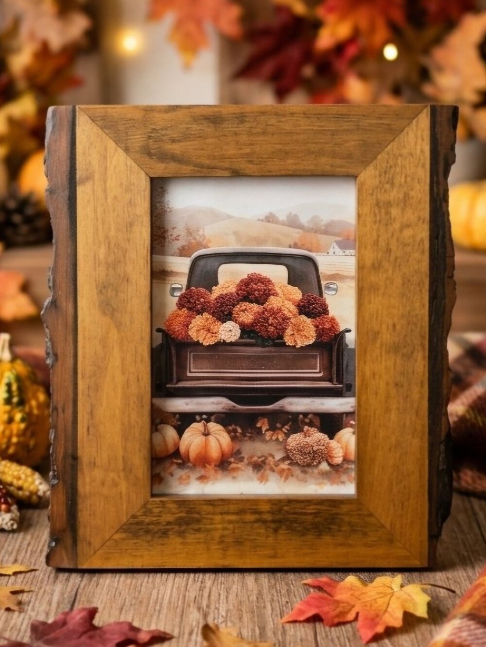 4x6 Rustic Wood Picture Frame - Brown